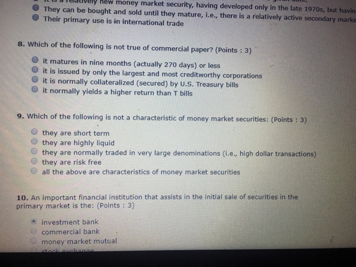  Please anser multiple choices for 8 & 9 i ively hew