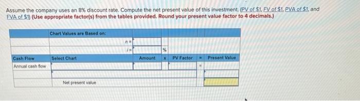 considering investing in a new machine that requires a cash payment of