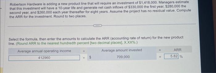 please answer both answer only Robertson Hardware is adding a new product