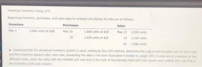 answer this quick please. Perpetual Inventory Using LIFO Beginning Inventory, purchases, and