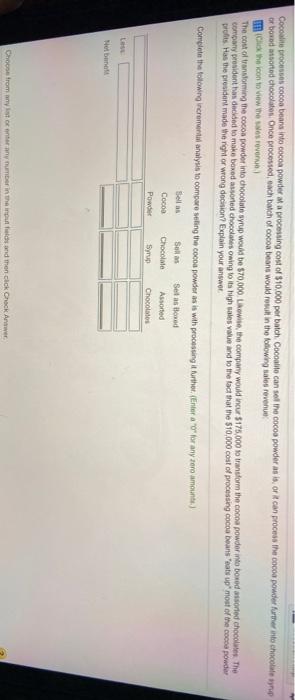  Cocoaie trocasian cocoa beans into cocoa powder at a processing cost