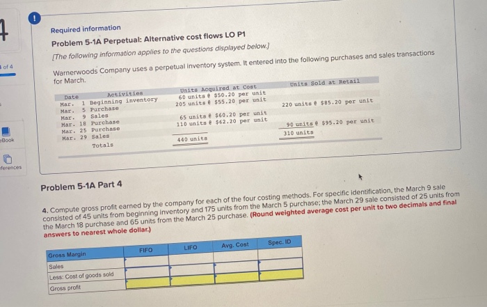  7 Required information Problem 5-1A Perpetual: Alternative cost flows LO P1