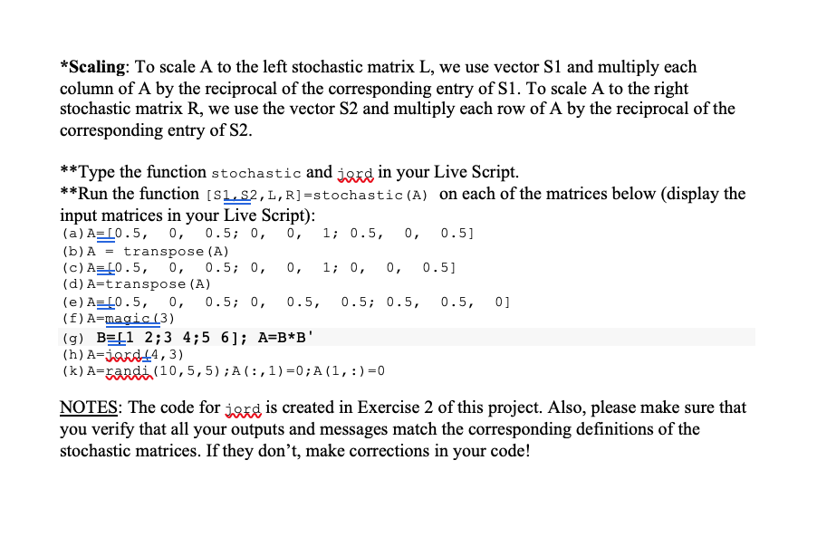 matrix for the specified values of the parameters n and r using