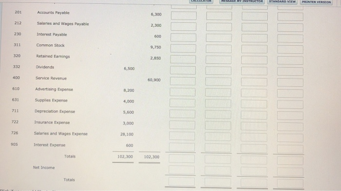 No. 201 Pina Colada Company Worksheet For the Year Ended December 31,