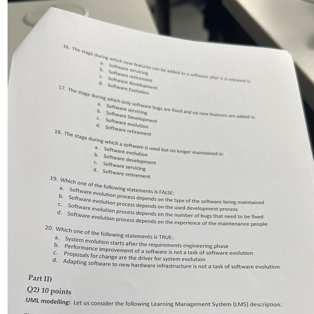  Choose the Most suitable answer then write it down in Capitat