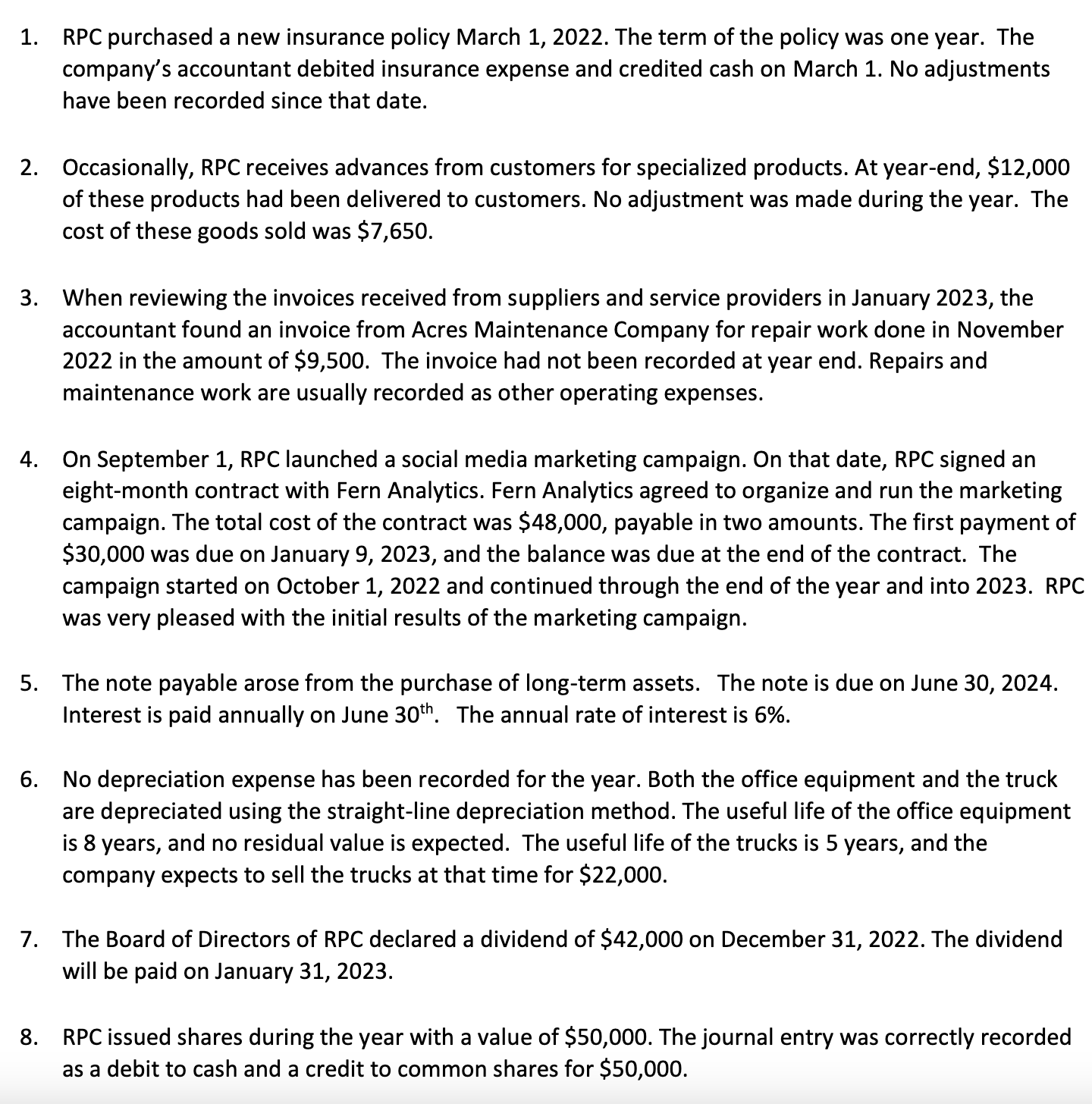 items. Show your work. 2. Prepare the adjusted trial balance. A template