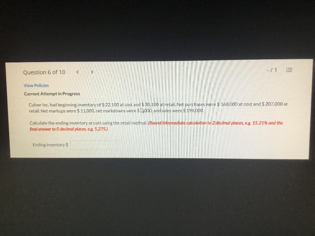  Value with arrow on top is 7000 - / 1 Question