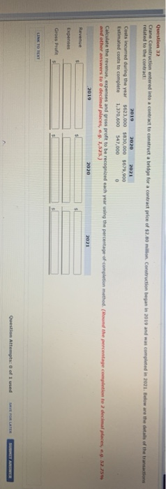  Question 32 Crane Construction entered into a contract to construct a