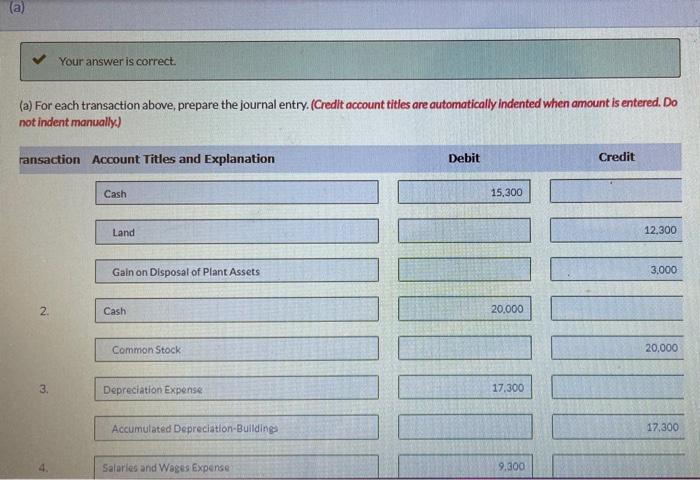 PARTS. Thank you! Pharoah Corporation had the following transactions. 1. Sold land