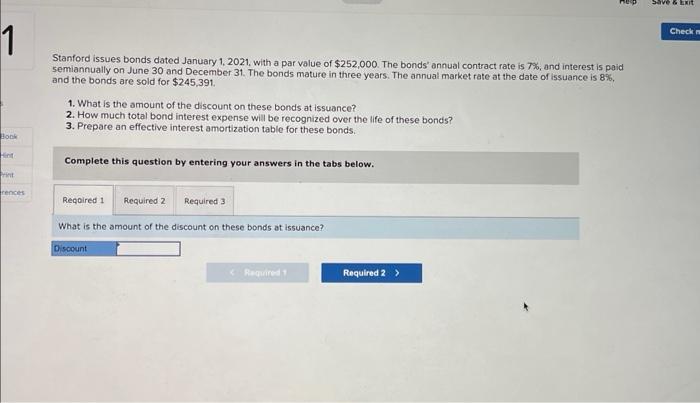  Stanford issues bonds dated January 1, 2021, with a par value