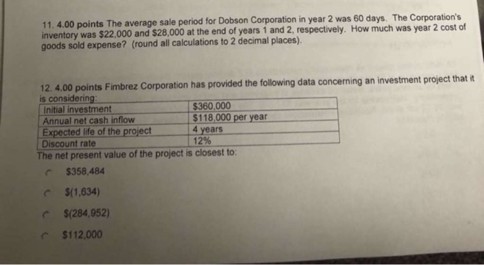 ABC Corporation as of end of year 1 were as follows: Cash