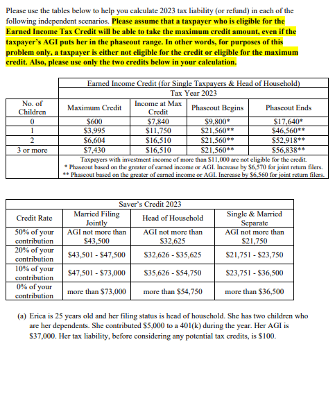 Please show work Please use the tables below to help you calculate