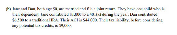 2023 tax liability (or refund) in each of the following independent scenarios.