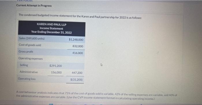 please i need it with explainations Current Attempt in Progress The condensed