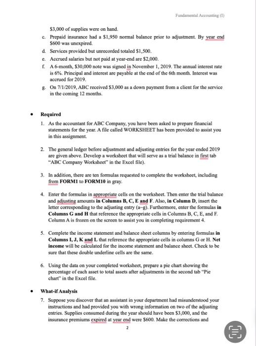 2. Prepare financial statements from a worksheet. 3. Alter the worksheet to