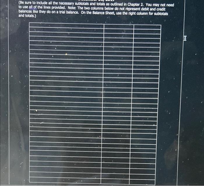get full credit you must include all critical subtotals. CREDIT 370 1,800