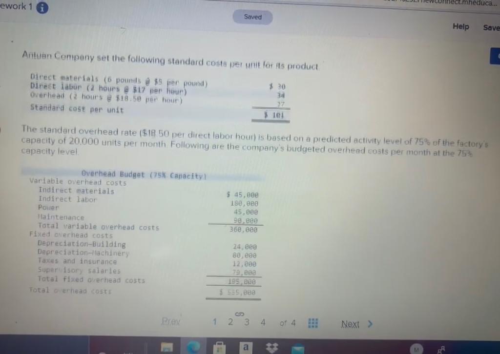  1) Compute the direct materials variance. including its price and quantity
