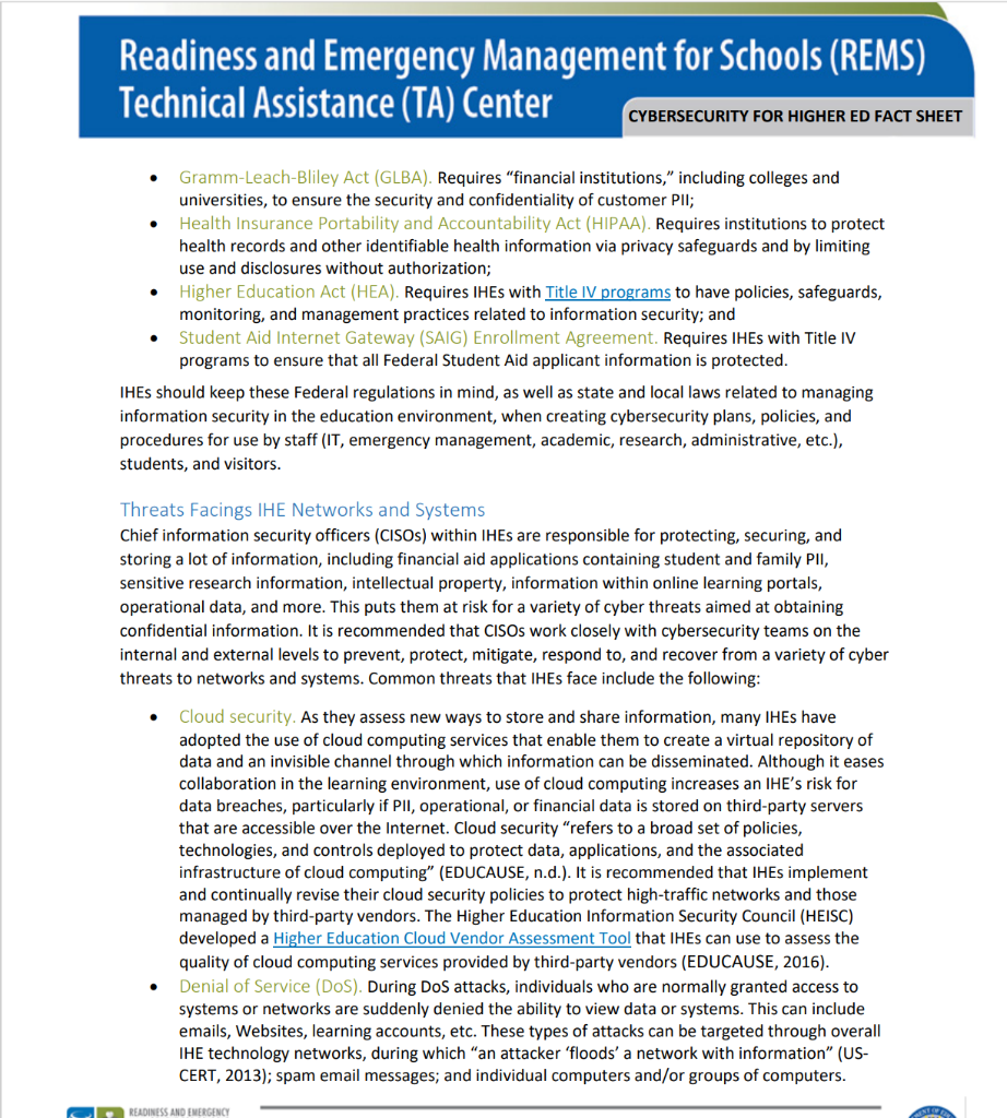 the personal data of staff and students from around the world, what
