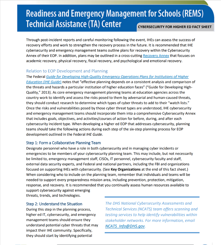 element within a safe and supportive learning environment. This is particularly the