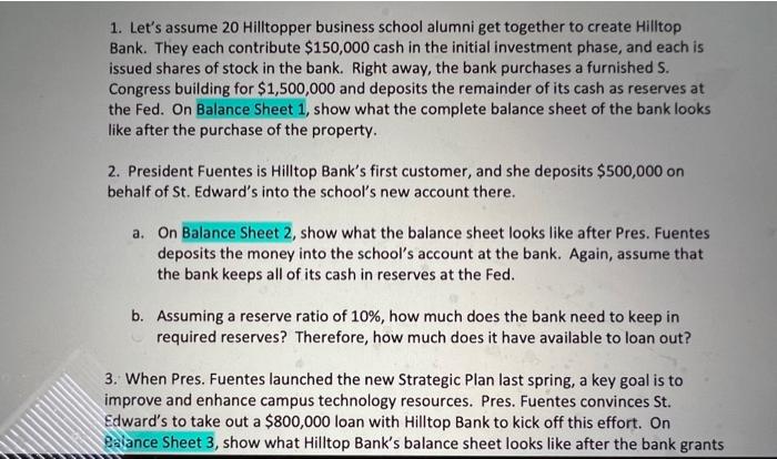 PLEASE ONLY ANSWER THIS QUESTION WITH THE CORRECT BALANCE SHEET TABLES AS