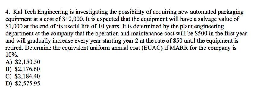 Please write the whole solution not just the choice!! And PLEASE PLEASE