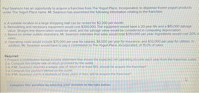 please do not delete my question Paul Swanson has an opportunity to