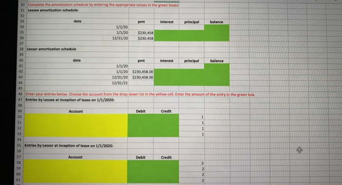 are the terms of a lease entered into on January 1, 2020.