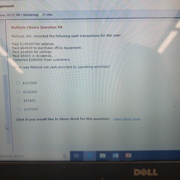 hey, can you please help with this homework question? gnment ime: 05:37