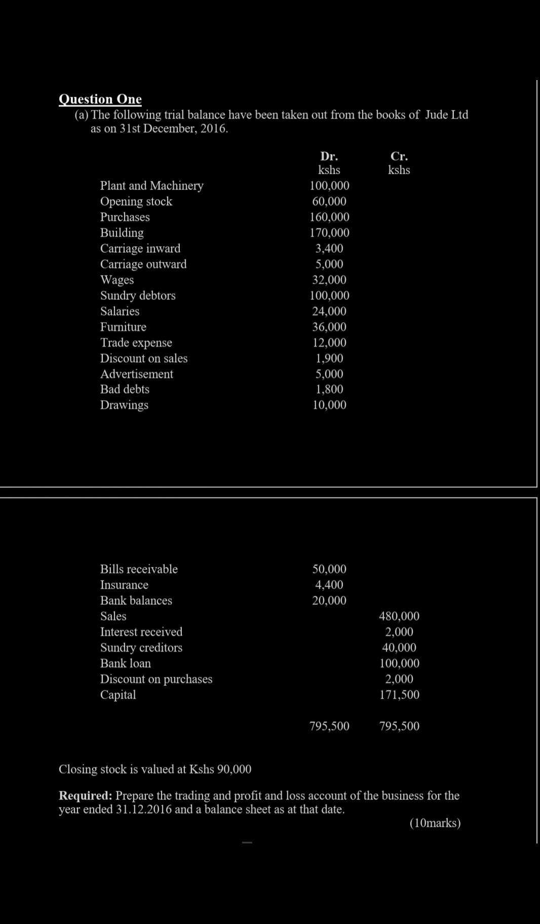  please show all the working and formulas involved and be thorough.