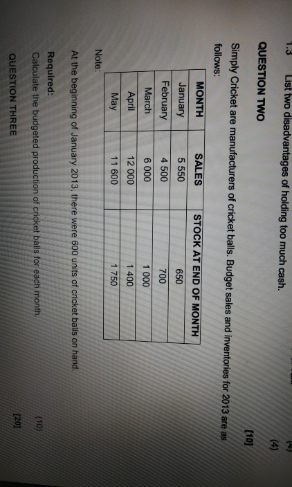 I need help with question 2 please 1.3 List two disadvantages