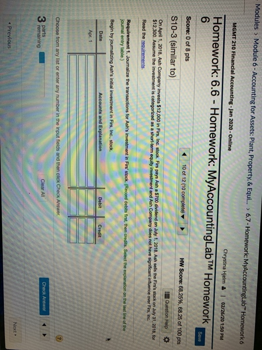  . - Modules > Module 6 - Accounting for Assets: Plant,