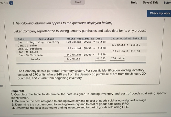  h 5-1 Saved Help Save& Exit Subm Check my work The