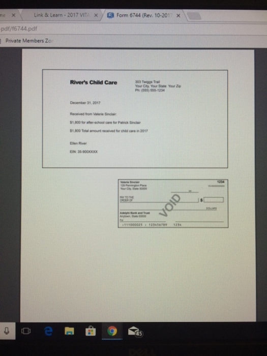 one daughter, Annie, who lived with her all year Valerie paid more