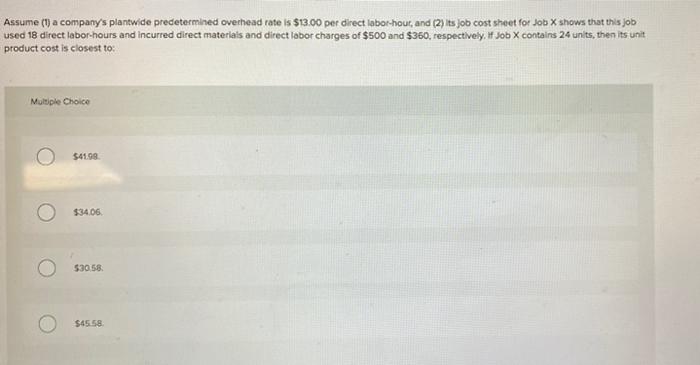 please answer as soon as possible thank you for your help! Assume