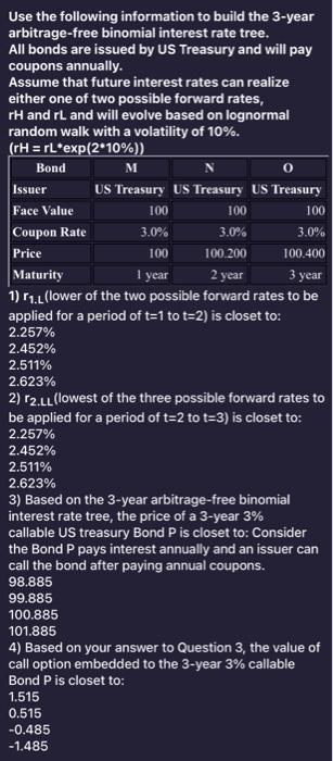 please solve using formulas and show work. thank you! Use the following