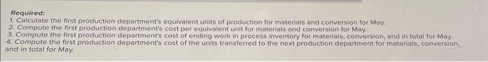 cost of ending work in process inventory for materials, conversion, and in
