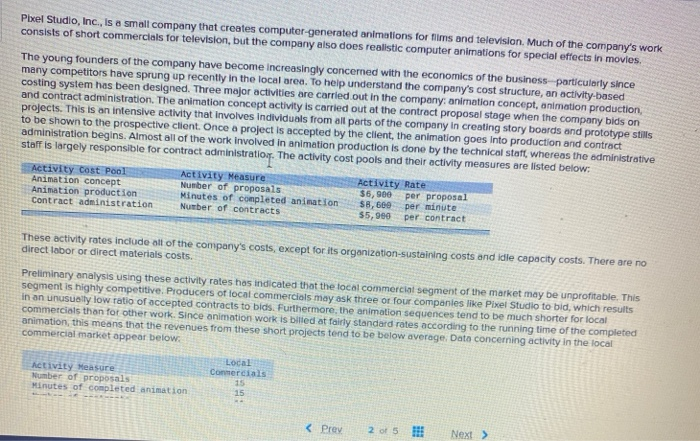  Pixel Studio, Inc., is a small company that creates computer-generated animations