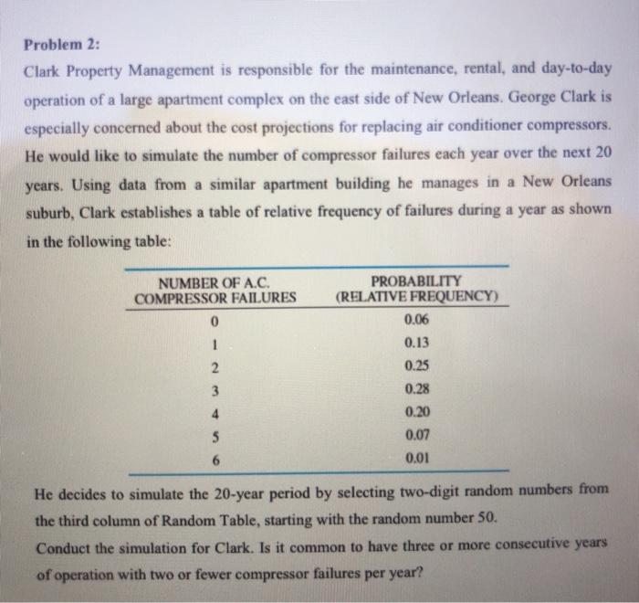 number : Problem 4: considering problem 2, use random numbers from the