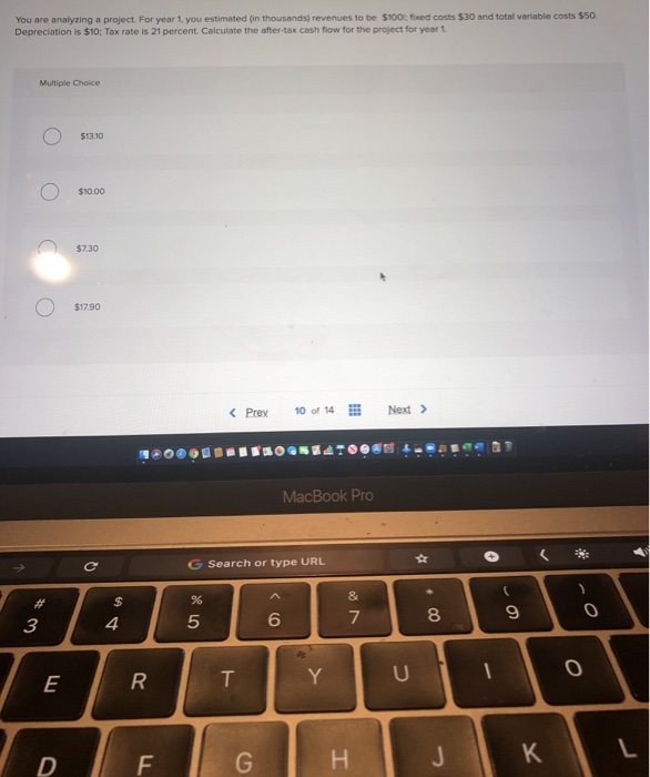  You are analyzing a project. For year 1, you estimated (in