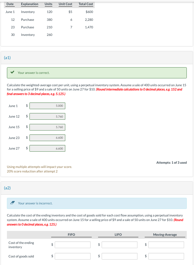 Need help with this question, thanks! (a1) Your answer is correct.
