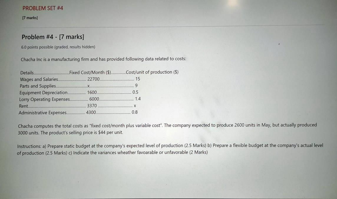 Please type the answer. Don't give in notebook handwritten, PROBLEM SET #4