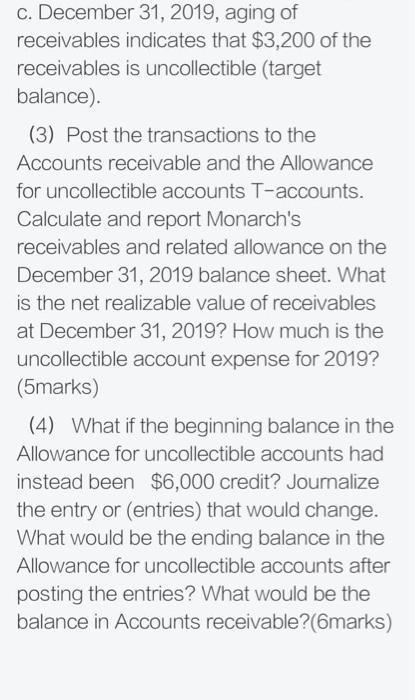 it thank you Problem 3 (25marks) Monarch Map Company's balance sheet at