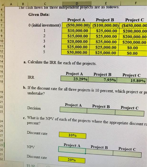 Excel Formula help please May I have help checking the IRR and