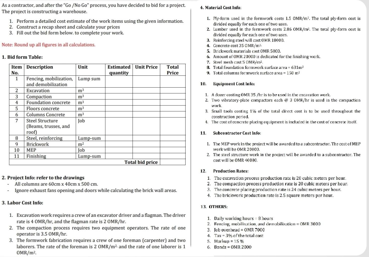  please i need your help with this problems. As a contractor,
