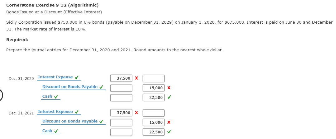 Sicily Corporation issued $750,000 in 6% bonds (payable on December 31, 2029)