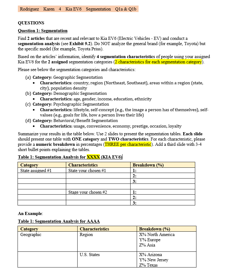  QUESTIONS Question 1: Segmentation Find 2 articles that are recent and