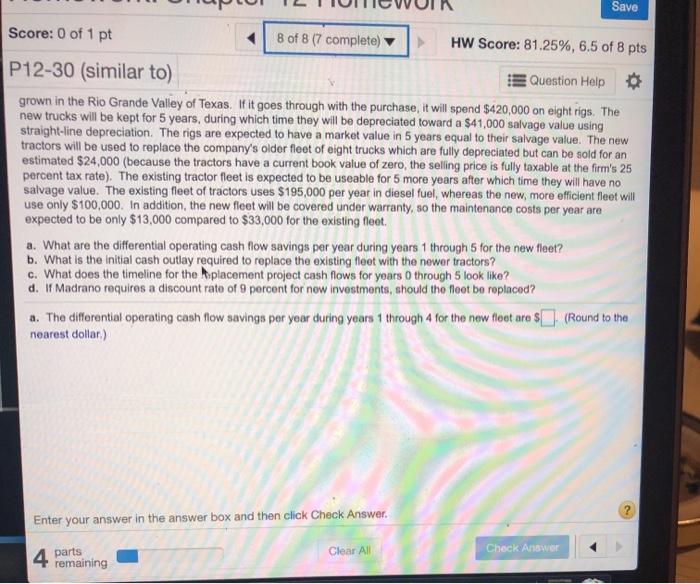 1 pt 8 of 8 (7 complete) HW Score: 81.25%, 6.5 of