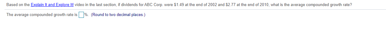 Based on the Explain it and Explore It! video in the