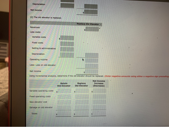 collect price and operating cost data on the new elevator. In addition,