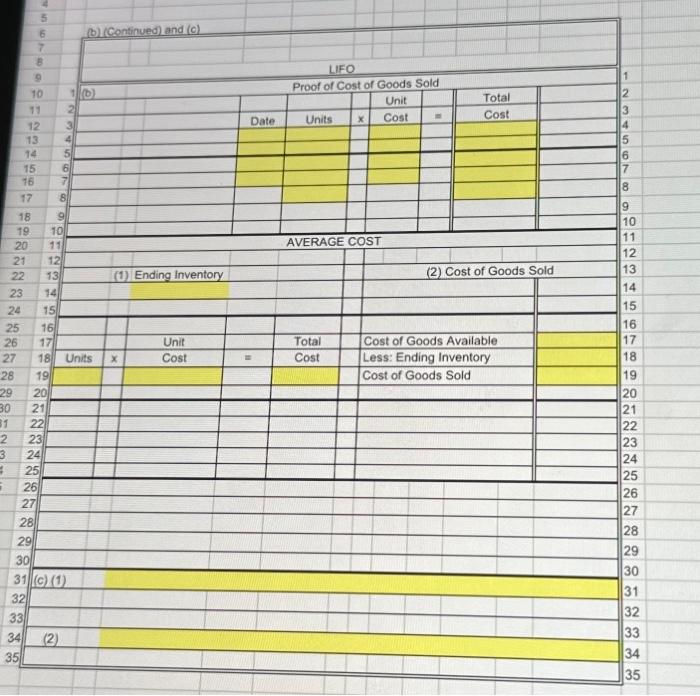 & = & Cost & & \\ \hline Oct 1 & 2,000